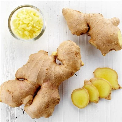 fresh ginger with carton